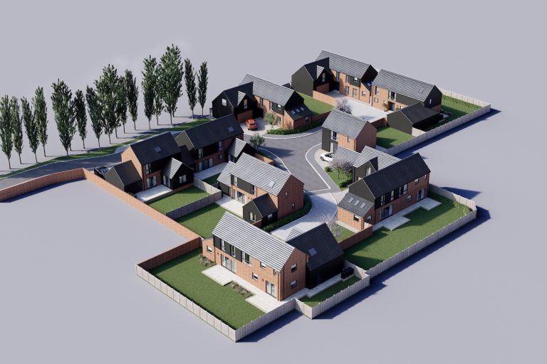 The Barnfield - Keyworth - cgi siteplan 1 |  | Hoxston