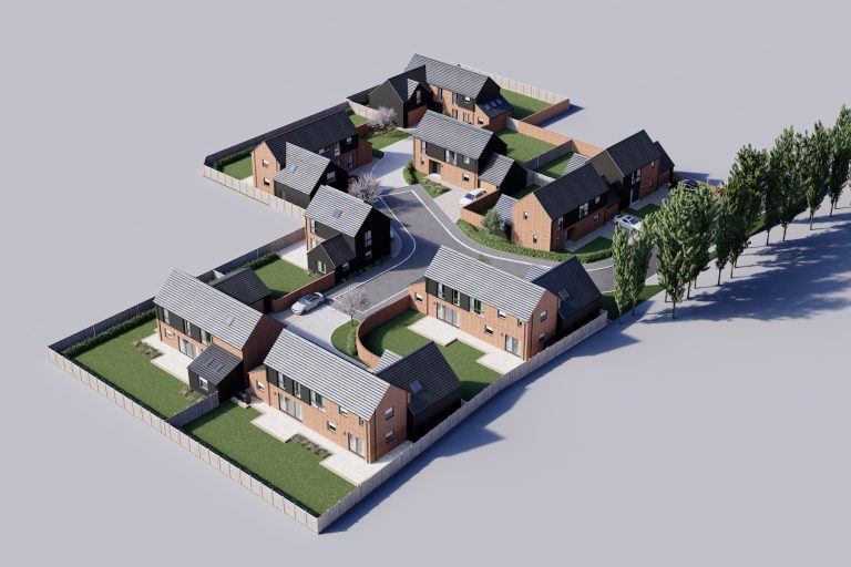 The Barnfield - Keyworth - cgi siteplan 2 |  | Hoxston